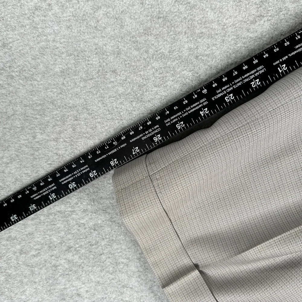 Zanella Austin Dress Pants Mens 35x28 Gray Check Pleated Cuffed Made In Italy